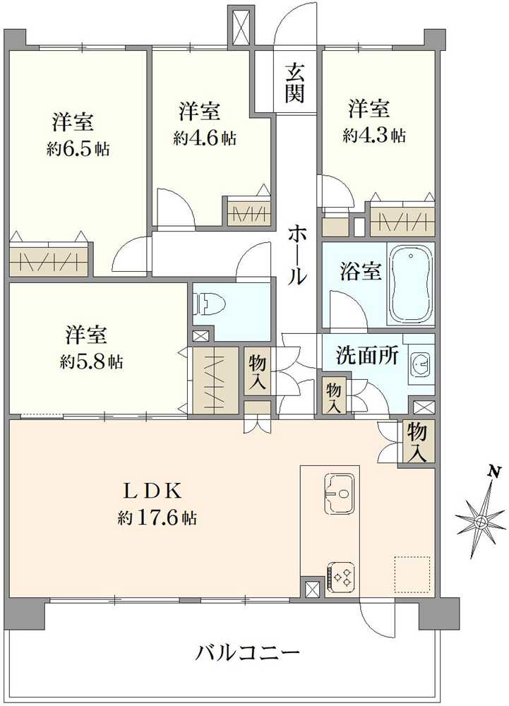クリオレジダンス東京Dポートの間取図