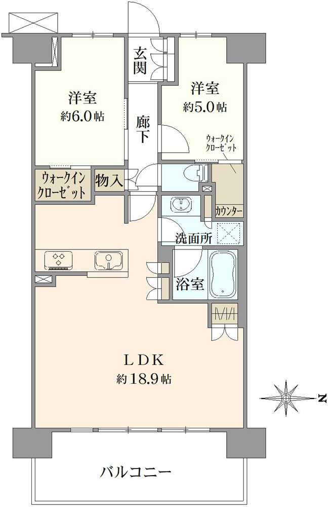 ルフォン扇大橋の間取図
