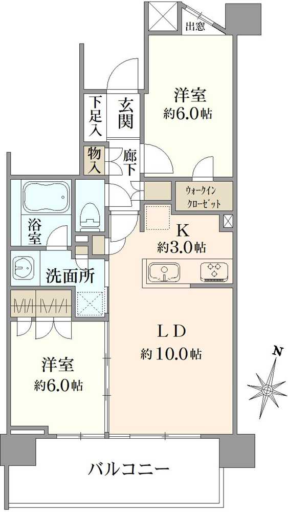 ライオンズ東綾瀬公園グランフォートの間取図