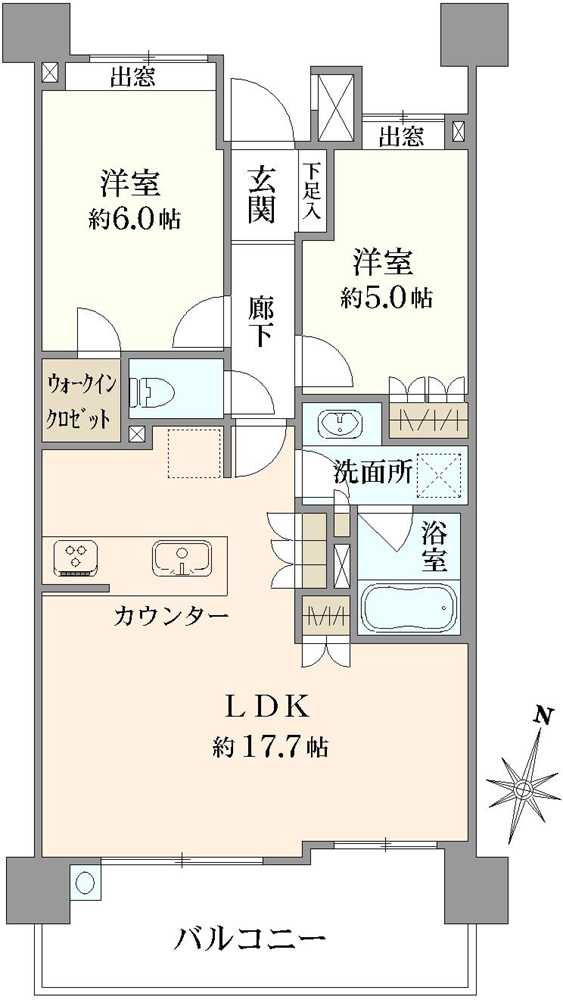 ライオンズ青砥グランフォートの間取図