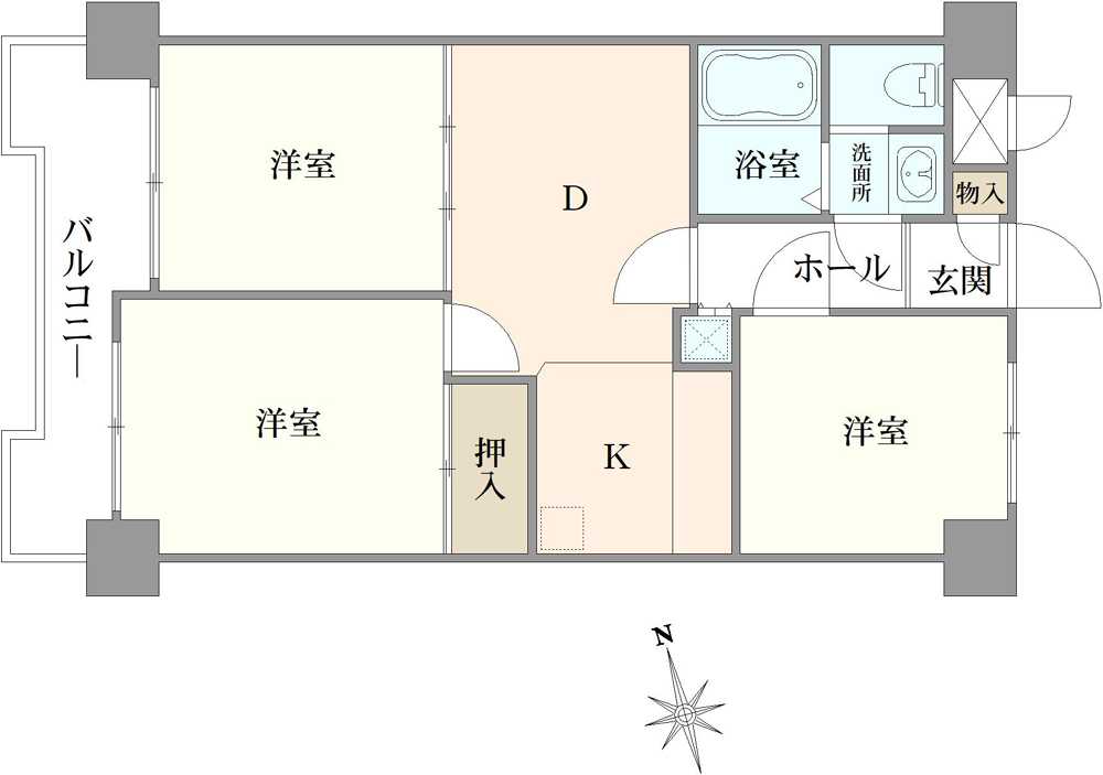 セザールお花茶屋の間取図