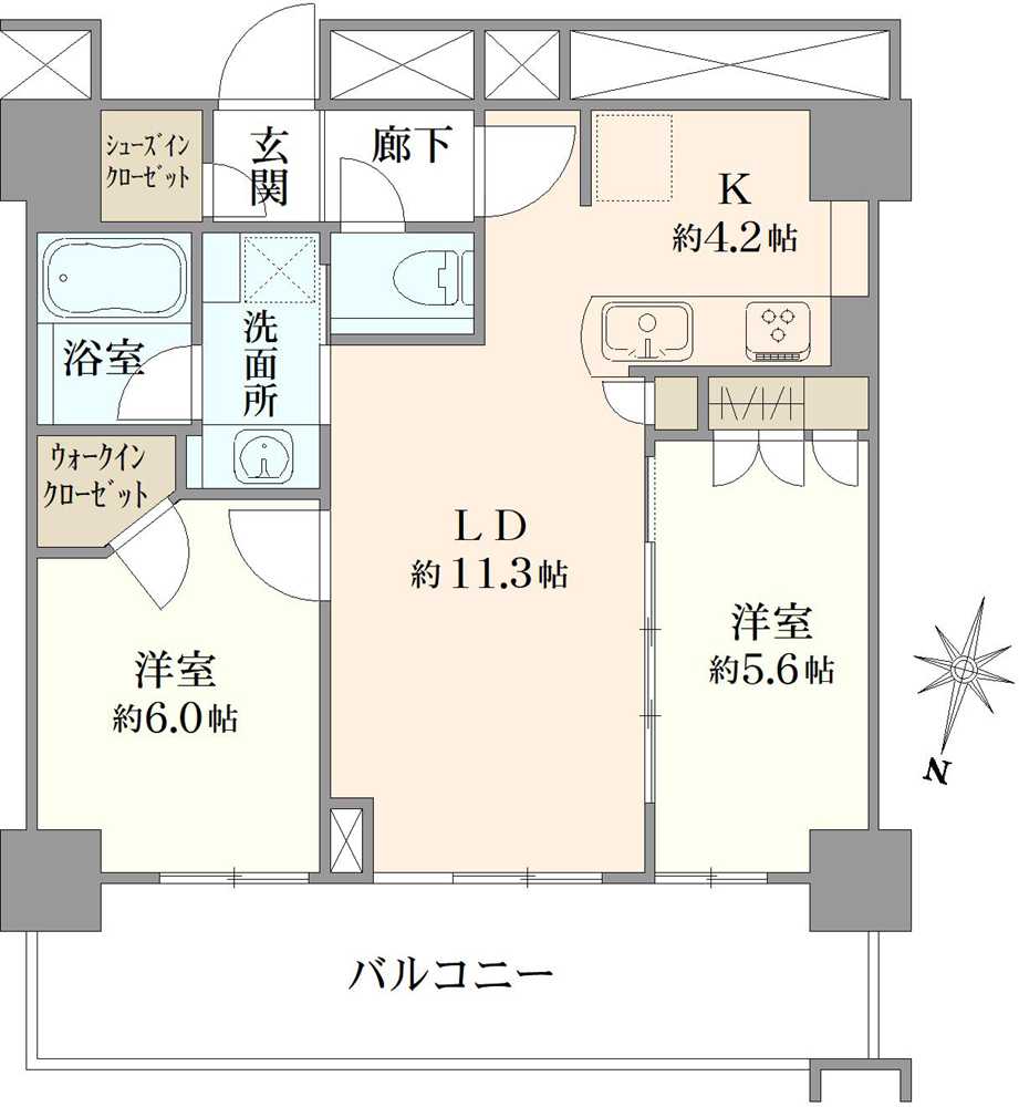 プラウドタワー金町の間取図