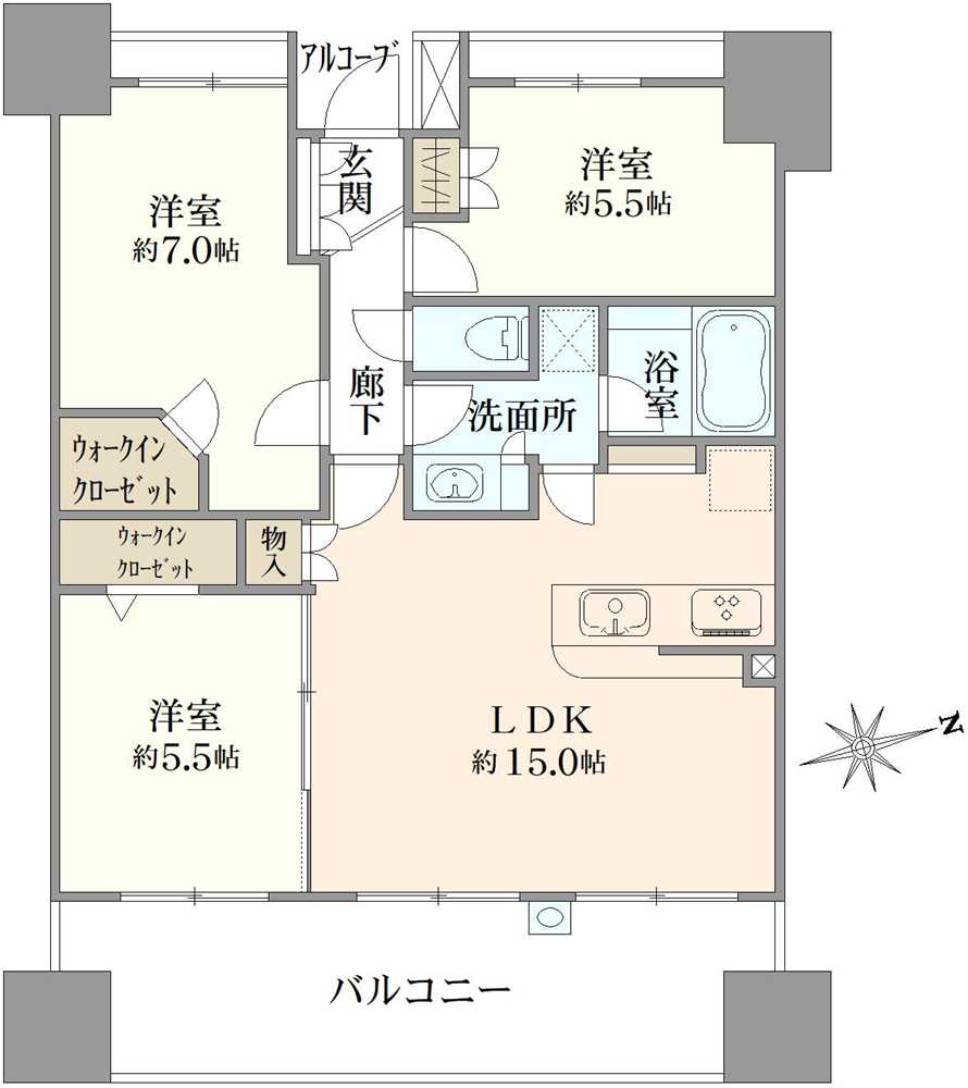 アーデル見沼代親水公園の間取図