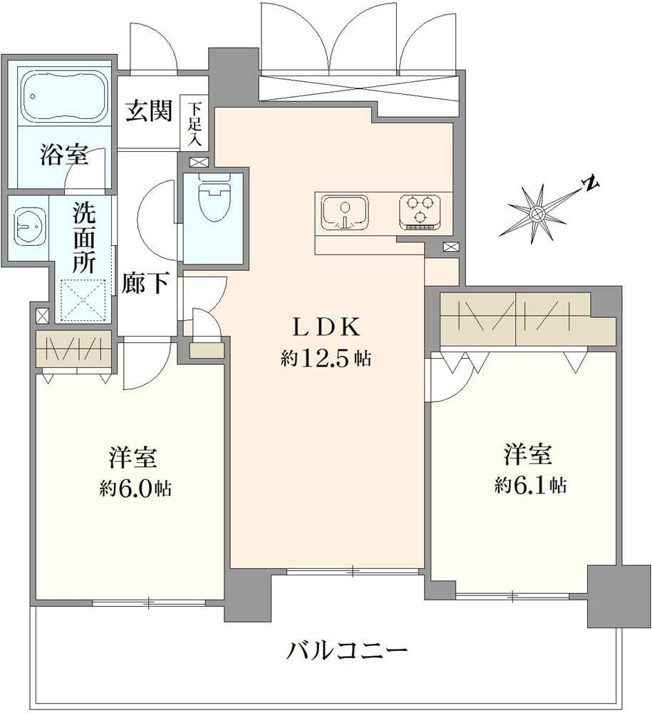 コルサム北千住の間取図