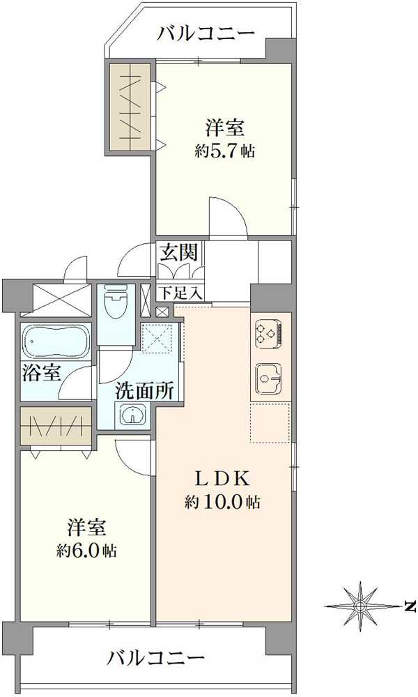 トーア東尾久マンションの間取図