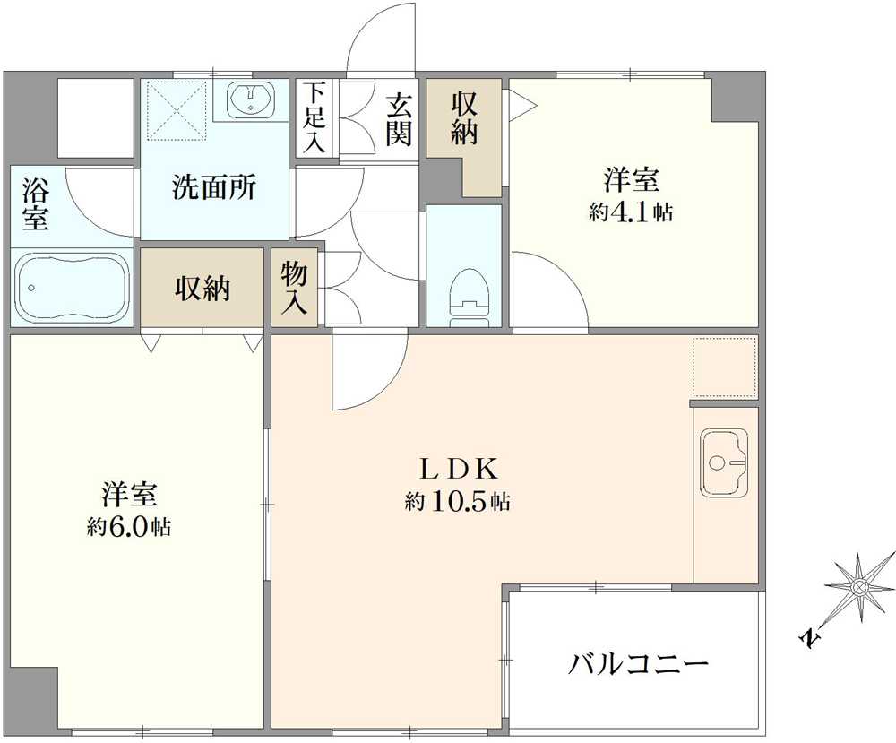 レインボーメセナの間取図