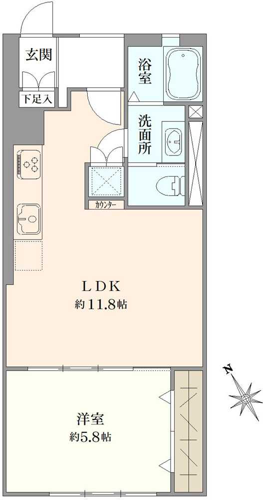 関屋ステーションハイツの間取図