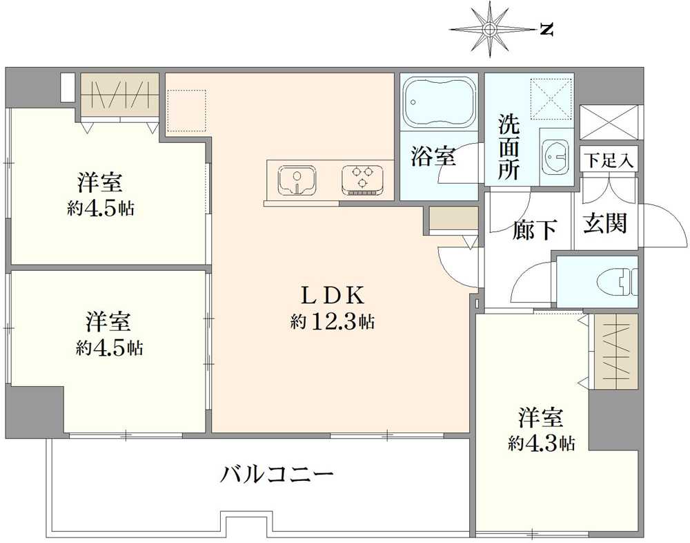 SSKグリーンパーク仲町の間取図