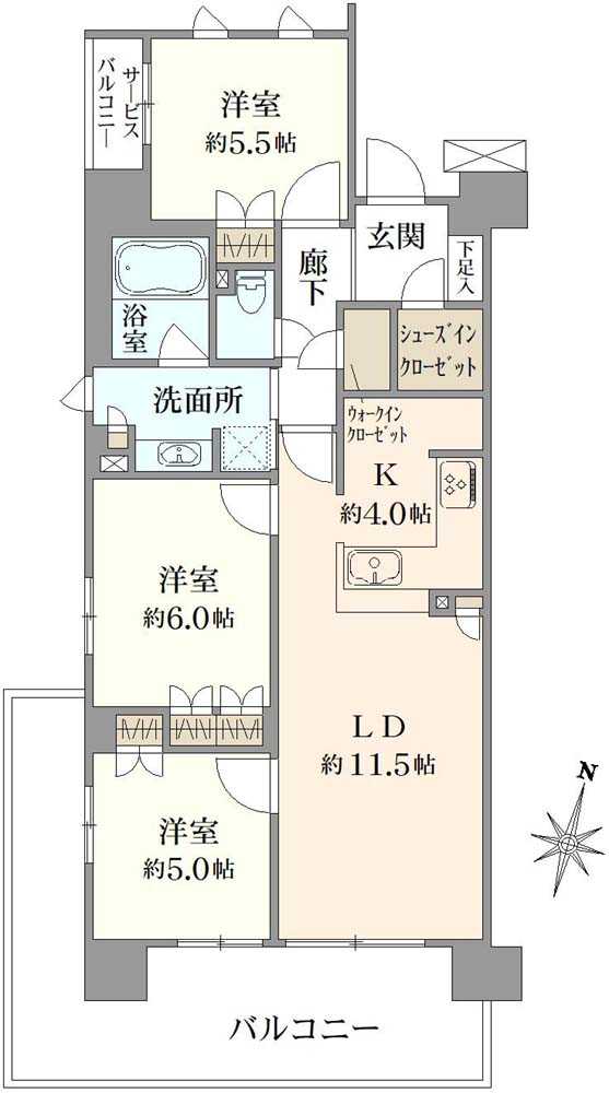 アルファスマート高野の間取図