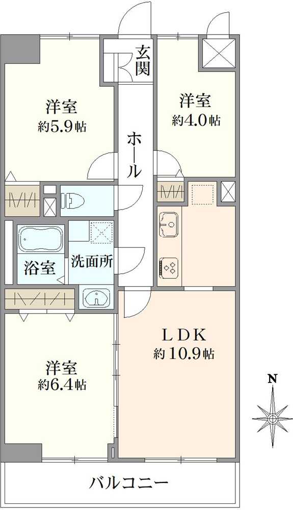 ダイアパレス西新井大師の間取図