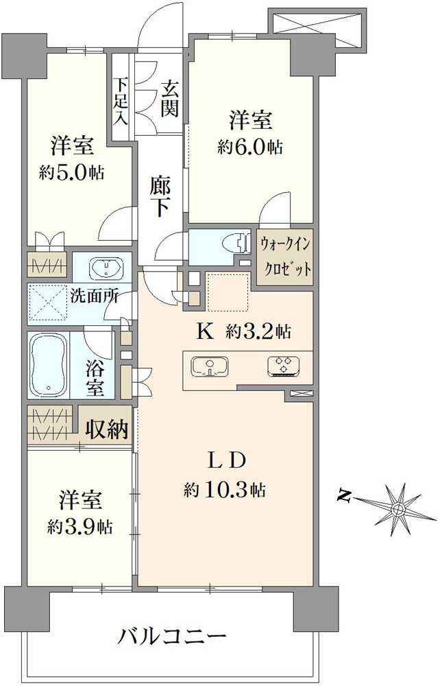 オーベル青砥レジデンスの間取図