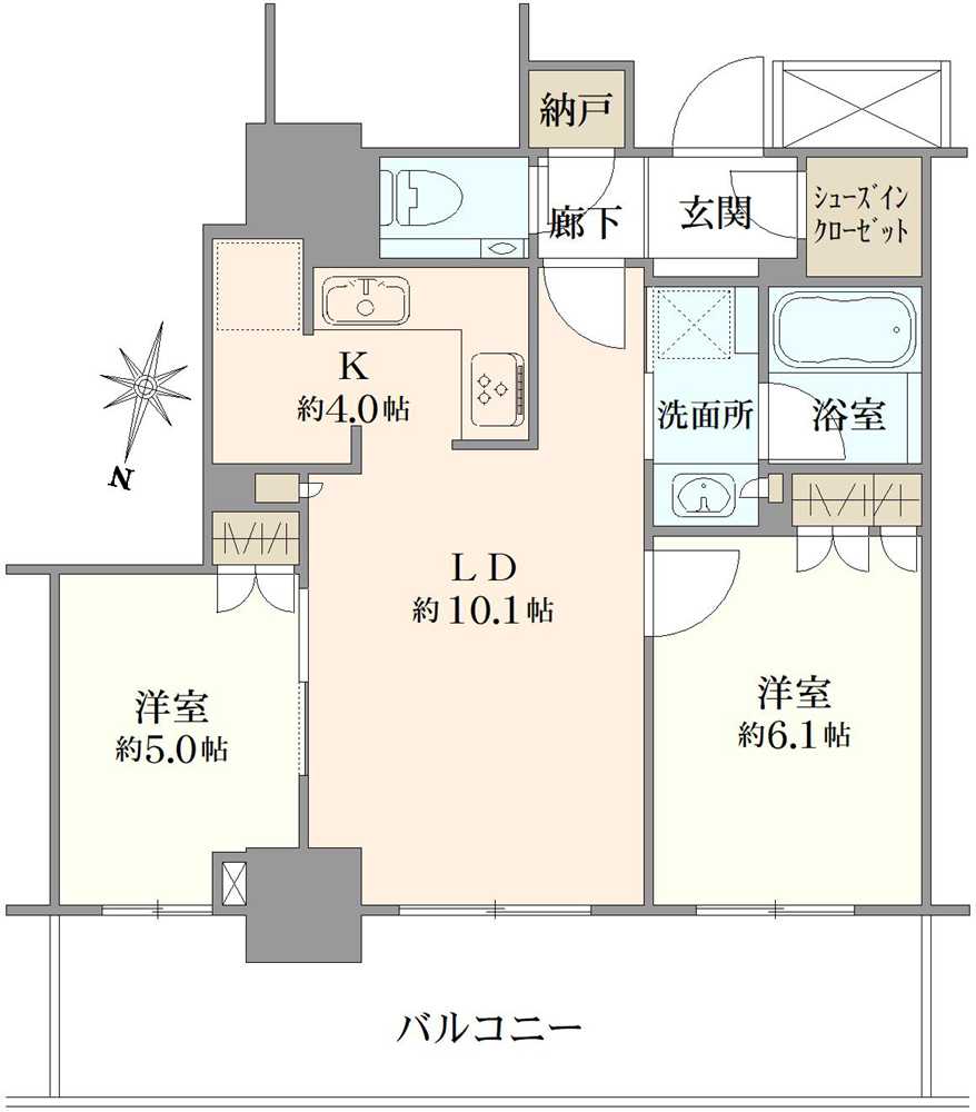プラウドタワー金町の間取図