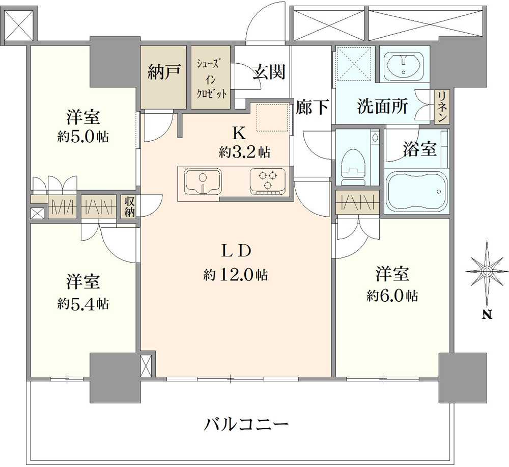プラウドタワー金町の間取図