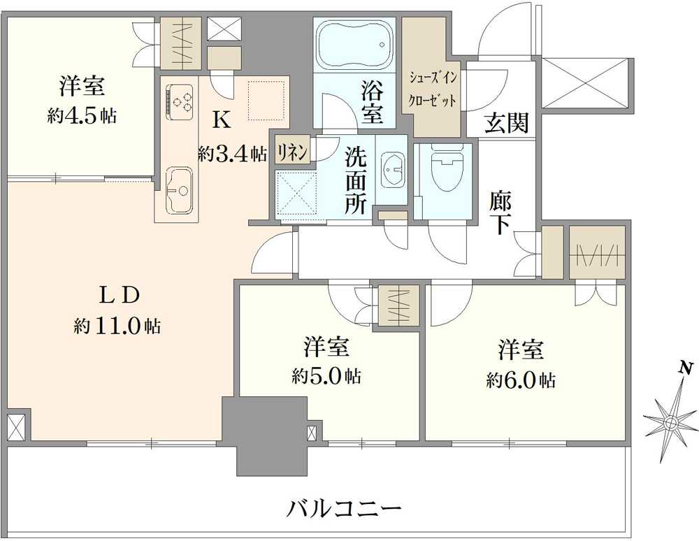 プラウドタワー金町の間取図