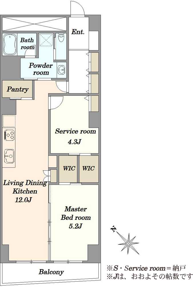 ライオンズマンション高砂の間取図