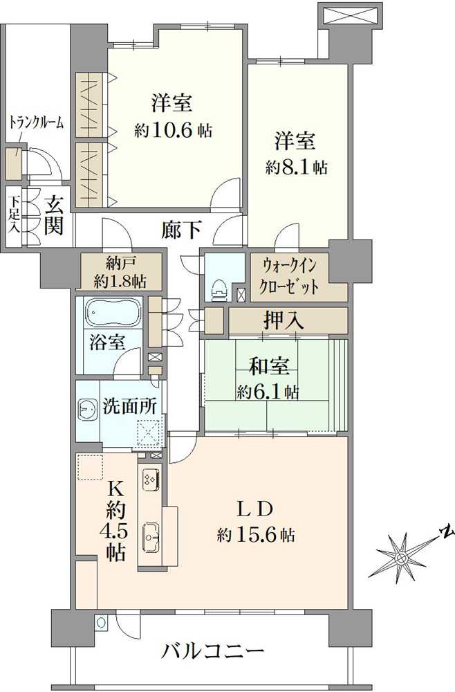 シーガーデン新浦安C棟の間取図