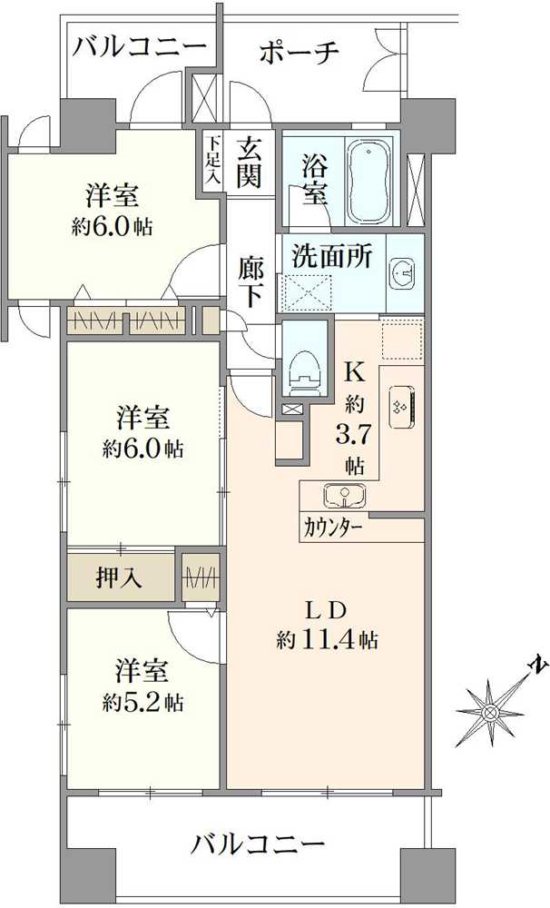 ゼファー西葛西の間取図