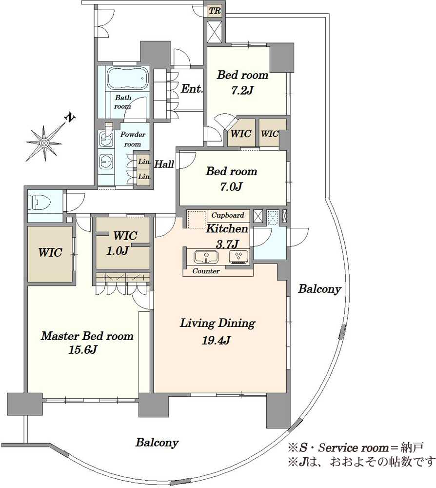  パークシティ東京ベイ新浦安SolB棟の間取図