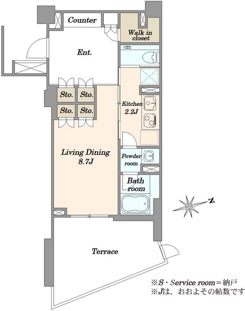 クレヴィア三軒茶屋の間取図