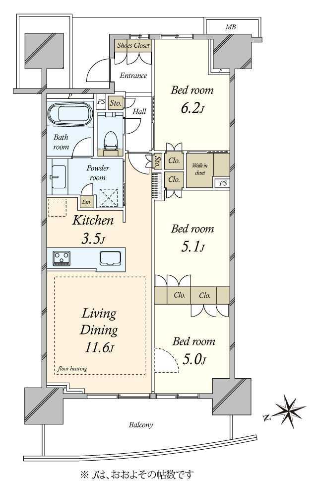 プラウドシティ東雲キャナルマークスの間取図