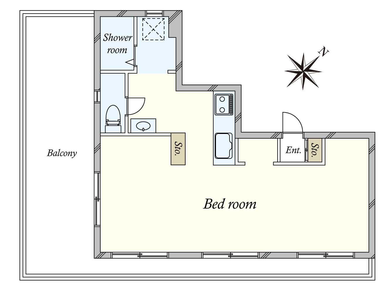 高輪マンションの間取図