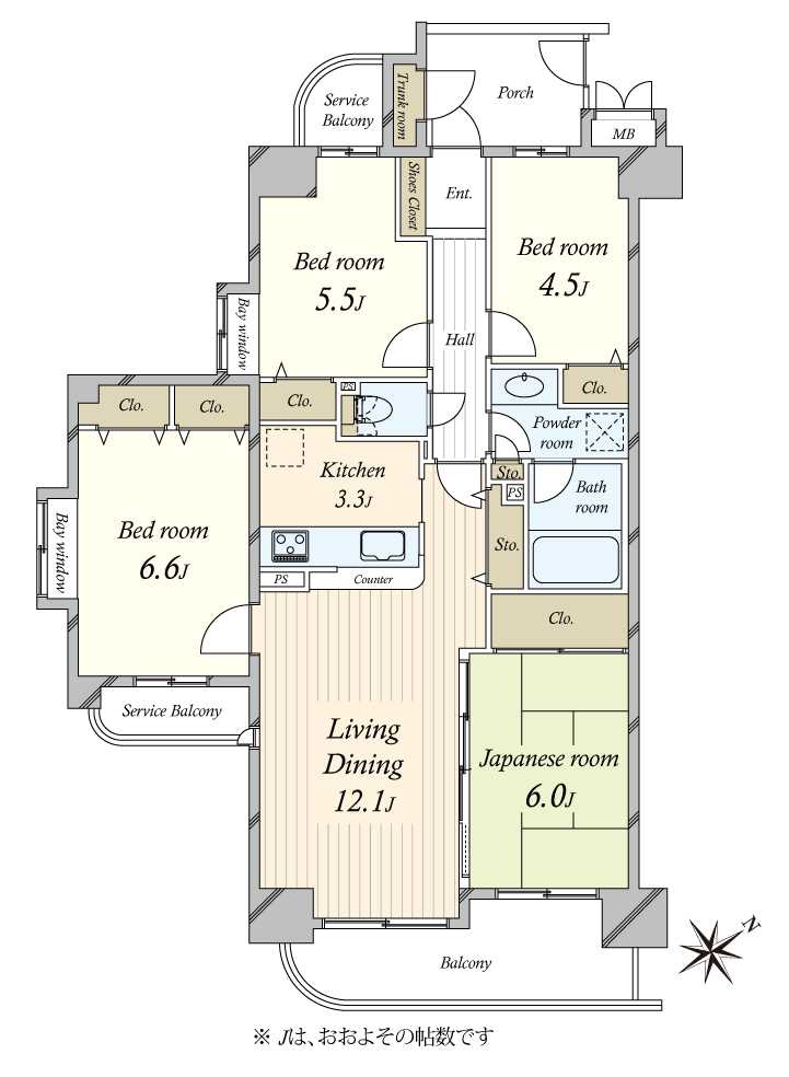 モア・ステージ墨田ラシェールの間取図