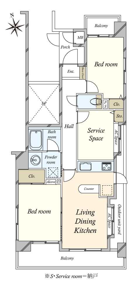 グランイーグル大森IIの間取図