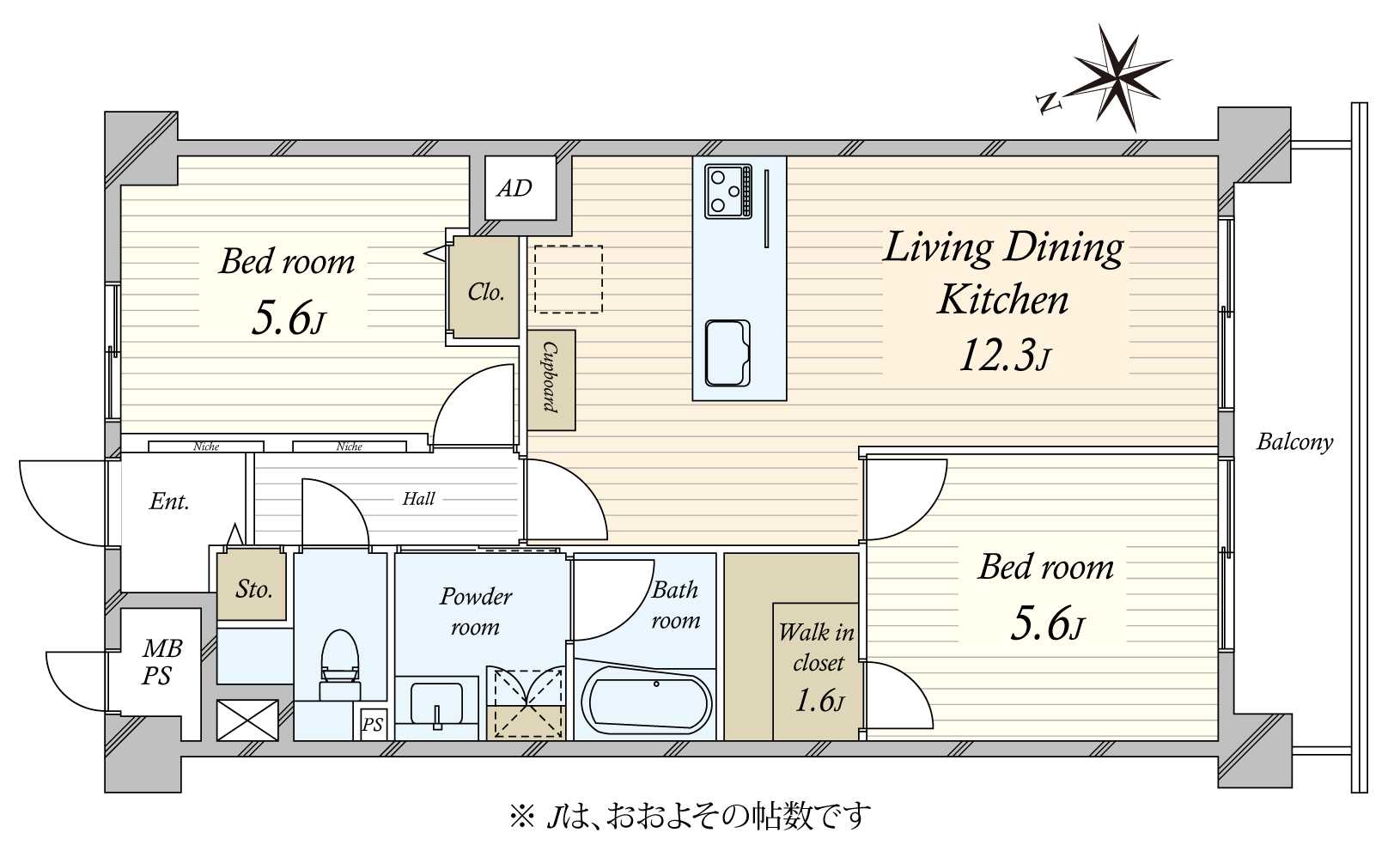 中馬込ハイツの間取図