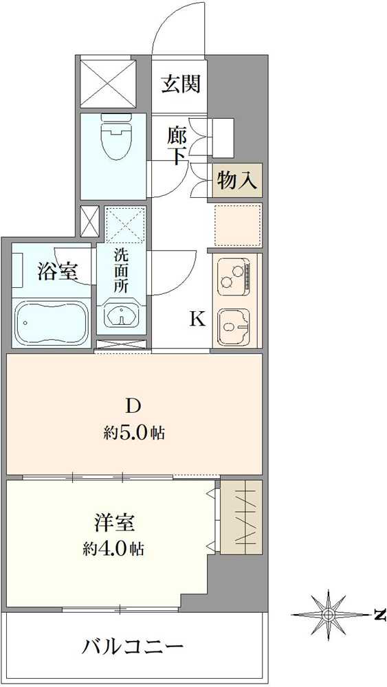 日神デュオステージ新中野の間取図