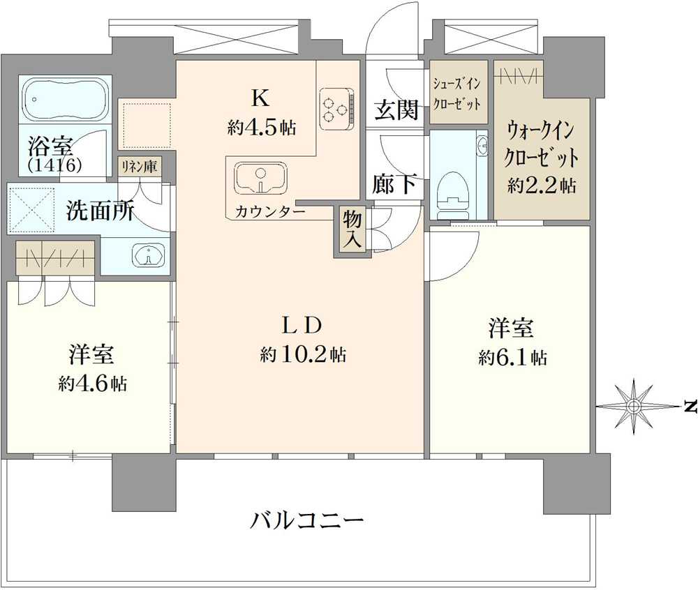 ザ・パークハウス中野タワーの間取図