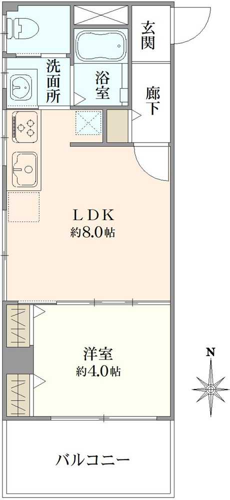 中野第2コーポの間取図
