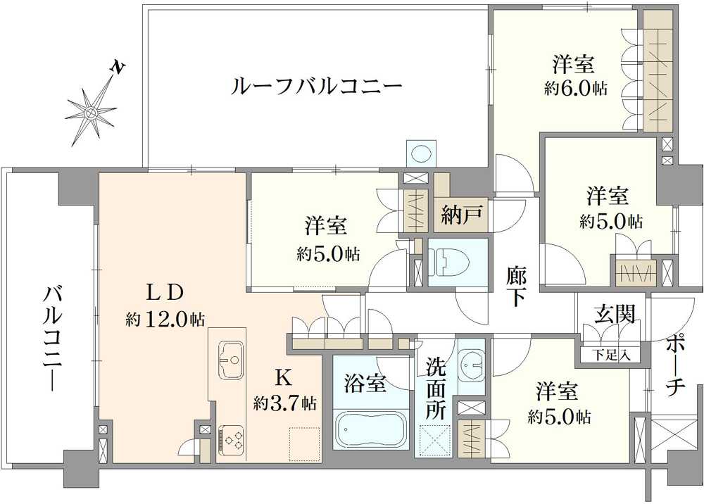 プラウド杉並和田プライベートコートの間取図