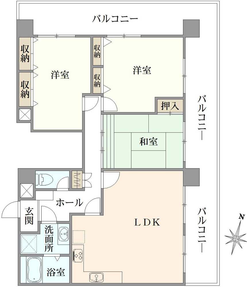 パラスト中野本町の間取図