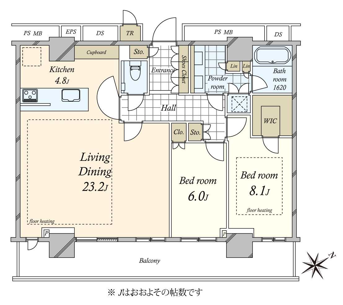 ザ・タワー十条の間取図