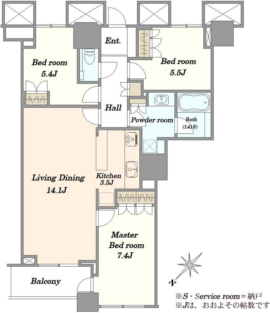 THE　TOKYO　TOWERSSEAの間取図