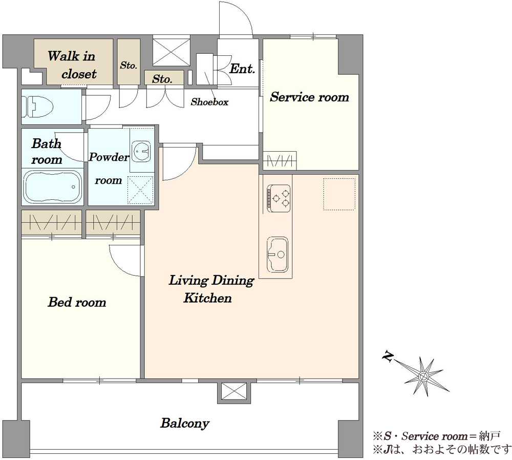 ウィズウィース渋谷神南N棟の間取図