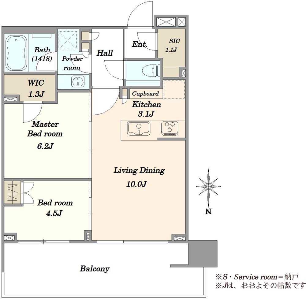 HARUMI FLAG PARK VILLAGE晴海フラッグT棟の間取図