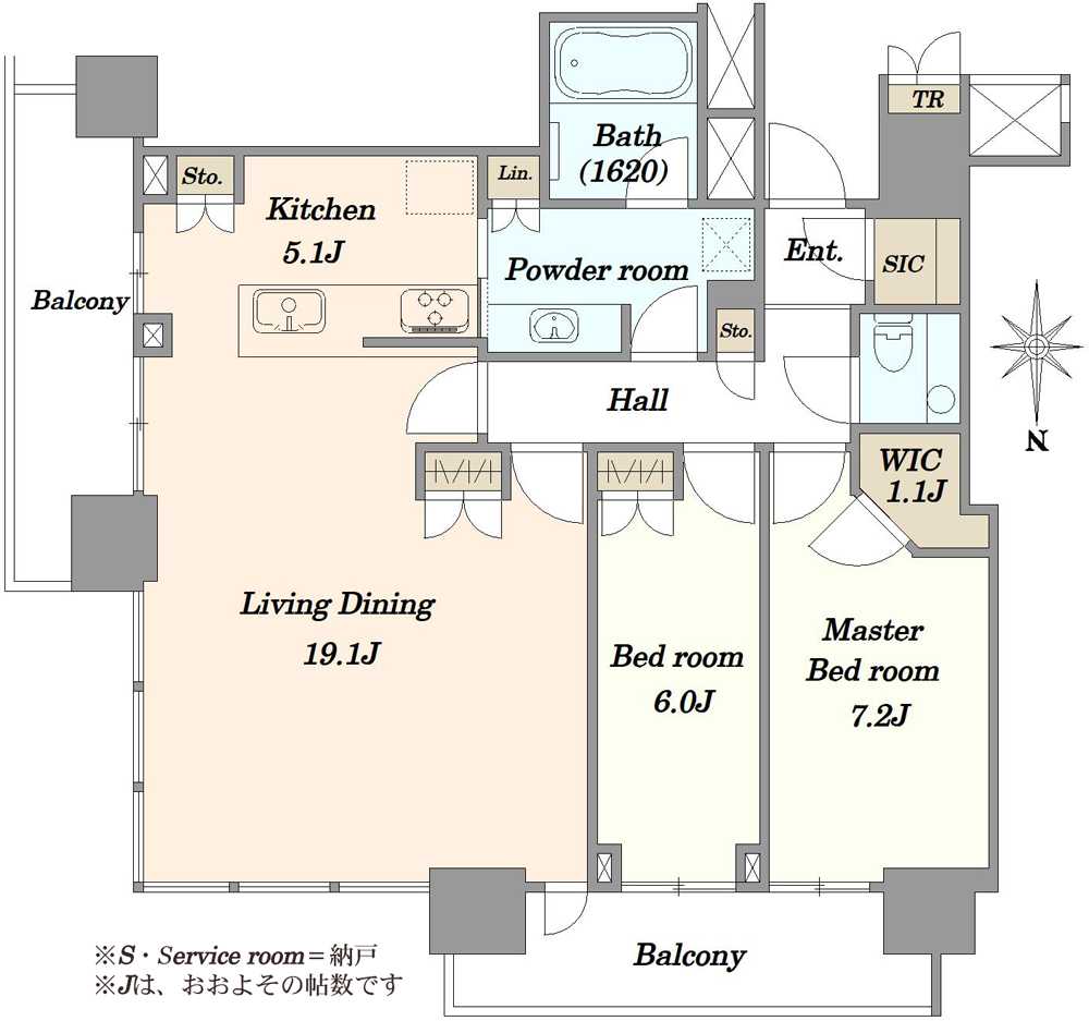ザ・パークハウス晴海タワーズ ティアロレジデンスの間取図