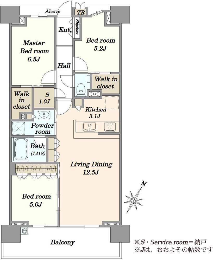 スカイティアラウエストの間取図