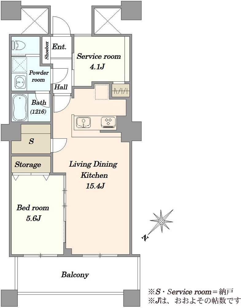 晴海アイランドトリトンスクエアビュータワー1号棟の間取図