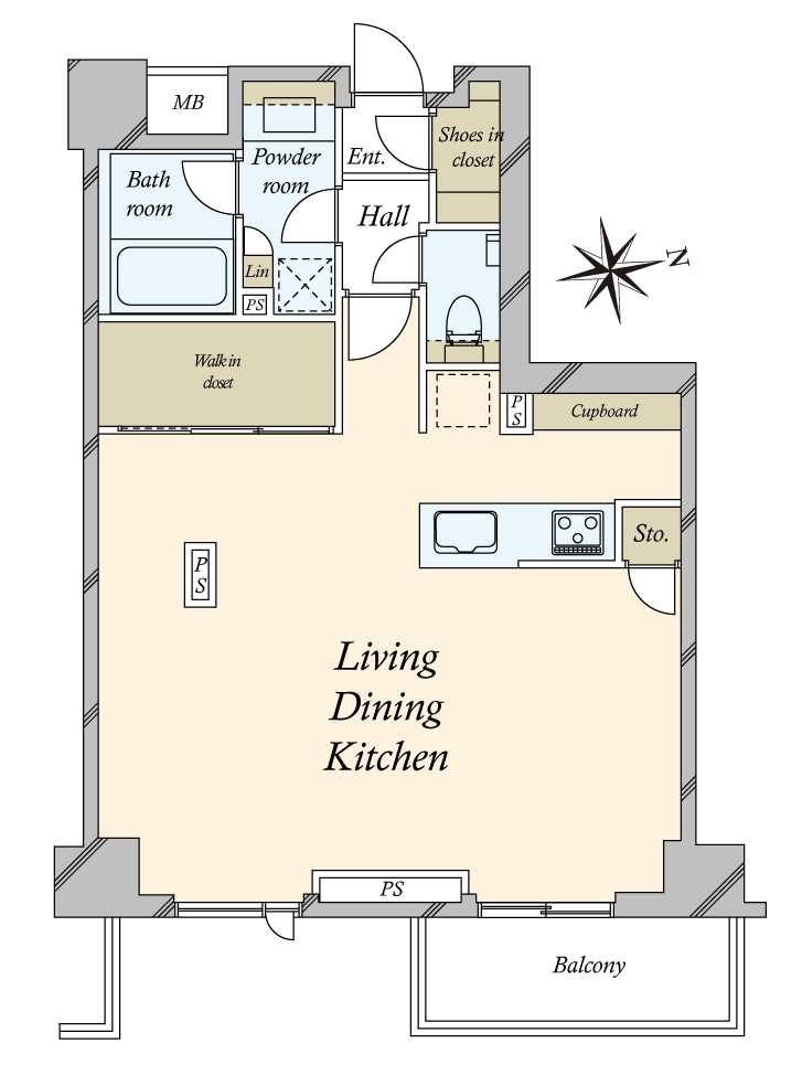 オープンレジデンシア広尾ザ・ハウスサウスコートの間取図