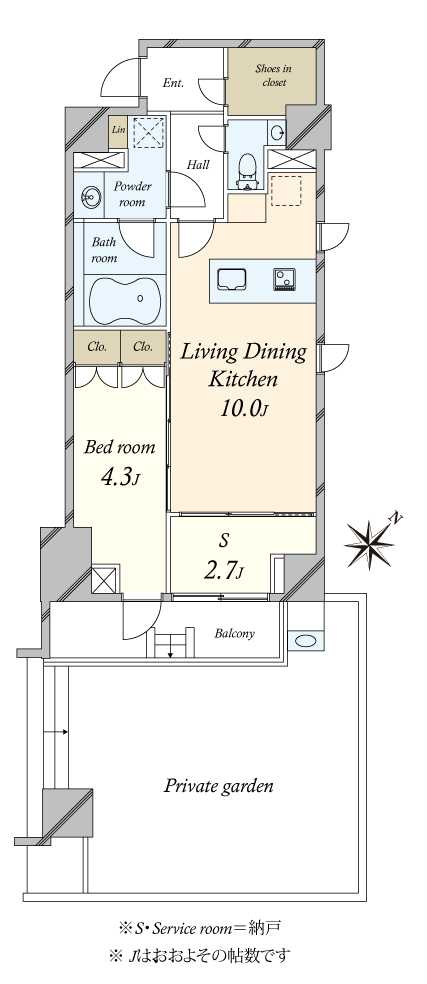ピアース渋谷本町レジデンスの間取図