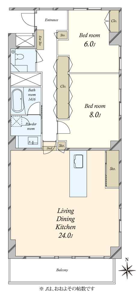 広尾マンションの間取図