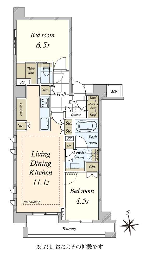 アトラス西麻布の間取図