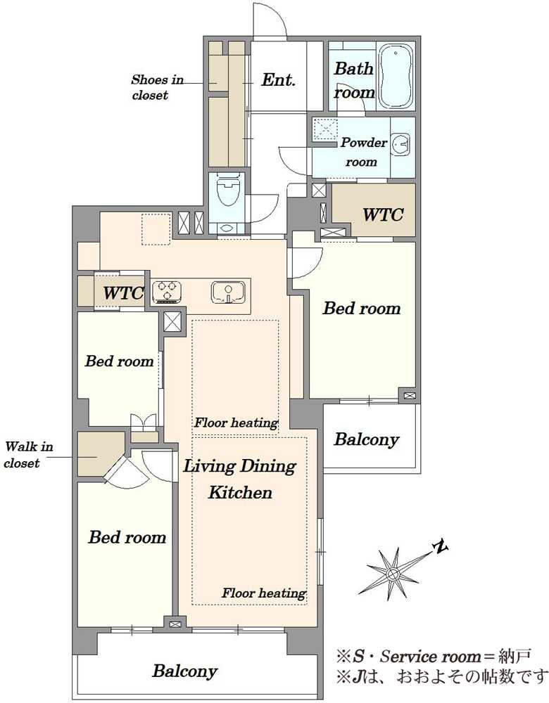 パークコート神楽坂の間取図