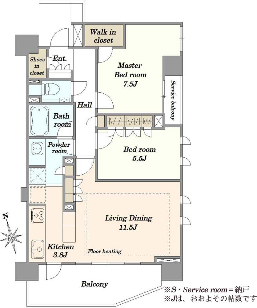 クレヴィア神楽坂の間取図