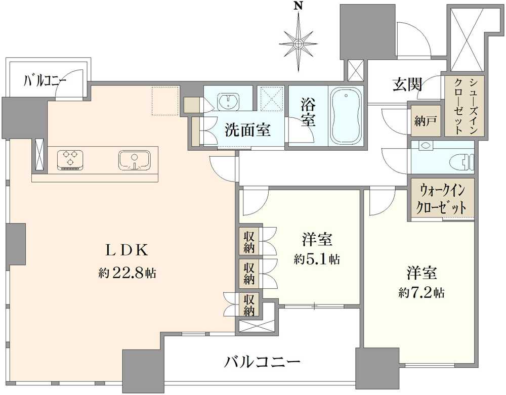 梅田ガーデンレジデンスの間取図