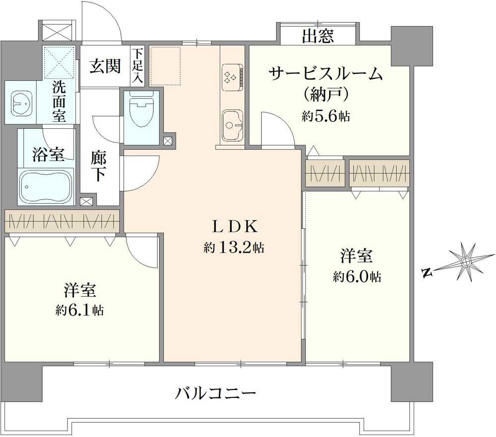 キャッスルマンション西東京西武柳沢壱番館の間取図