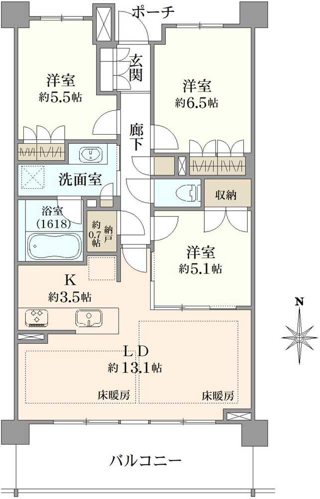 プラウド田無ガーデンズの間取図