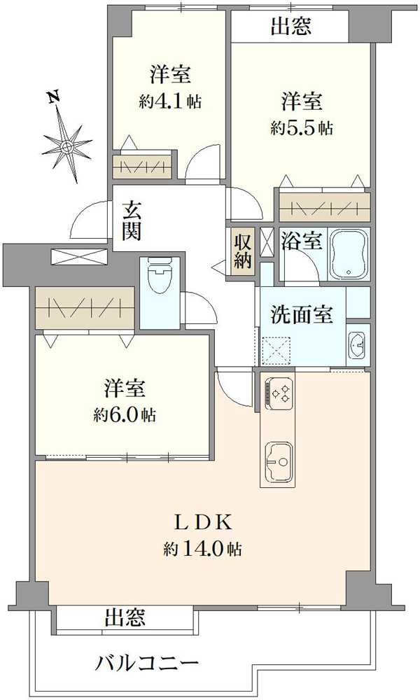 パーク・ハイム小竹向原の間取図
